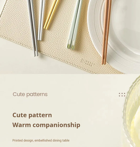 Anti slip alloy chopsticks-Cartoon style
